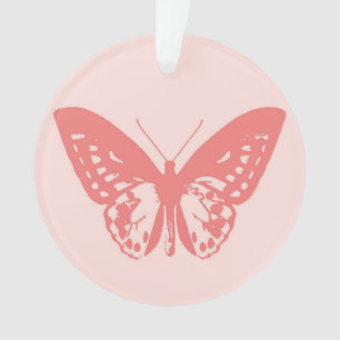 Ornamento Desenho da borboleta, cor-de-rosa