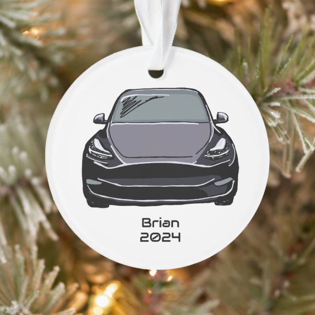 Ornamento Desenho de Cinza de Cinza SUV para veículos elétri (Árvore)