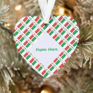 Ornamento Desenho de Herança Personalizado com Ladrilhos da