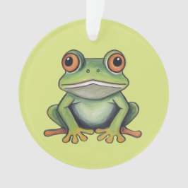 Ornamento Desenho de sapo com lápis de cor