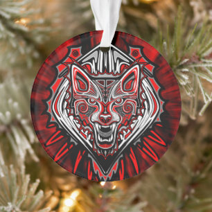 Ornamento Desenho Totêmico Tribal Haida de Lobo