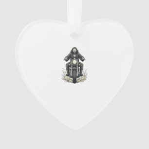 Ornamento Desenho Vetorial de Motociclista com Gravação Anti
