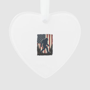Ornamento Desenho Vetorial Floresta da Bandeira Americana Bi