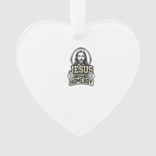 Ornamento Desenho Vetorial Gravado Vintage Jesus É Meu Amigo