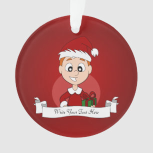 Ornamento Desenhos animados do menino do Natal
