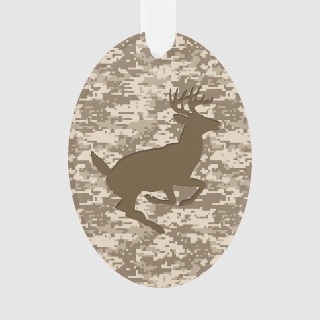 Ornamento Desert Digital Camouflage Deer Camo Patterno (Frente)