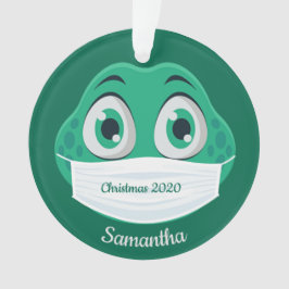 Ornamento Design Acrílico de Sapo Mascarado Cute