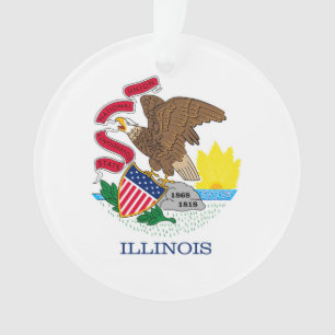 Ornamento Design da bandeira do estado de Illinois