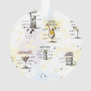 Ornamento Design da receita da bebida do cocktail