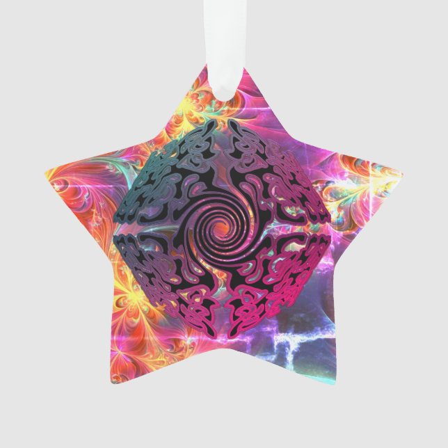 Ornamento Design de alternativo de Natal de cor clara (Frente)