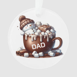 Ornamento Design de Cacau com Boneco de Neve Fofo