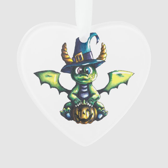 Ornamento Design de Dragão de Halloween (Frente)