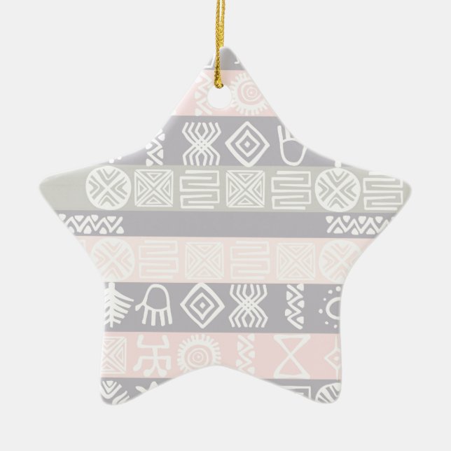 Ornamento Design de Estrelas do Boho Africano (Frente)