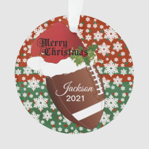 Ornamento Design de futebol de Natal  DIY Nome