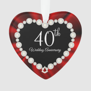 Ornamento Design de Lembrança de Aniversário de Casamento de