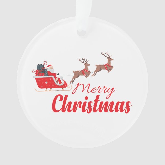 Ornamento Design de Natal e renas (Frente)