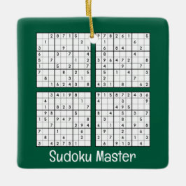 Ornamento Design de Quebra-cabeça de Sudoku