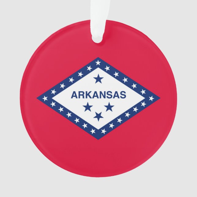 Ornamento Design de Sinalizador do Estado do Arkansas (Frente)