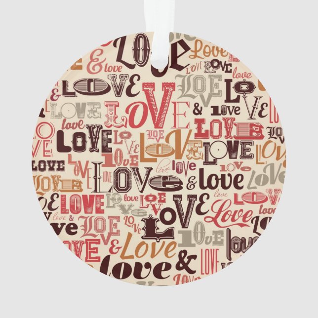Ornamento Design de texto legal do amor (Verso)