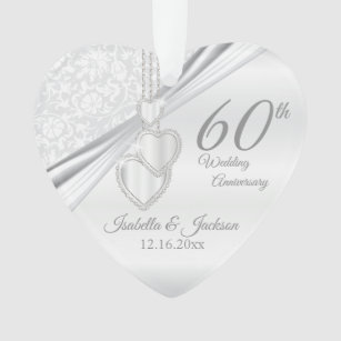 Ornamento design do 60º Aniversário de Casamento