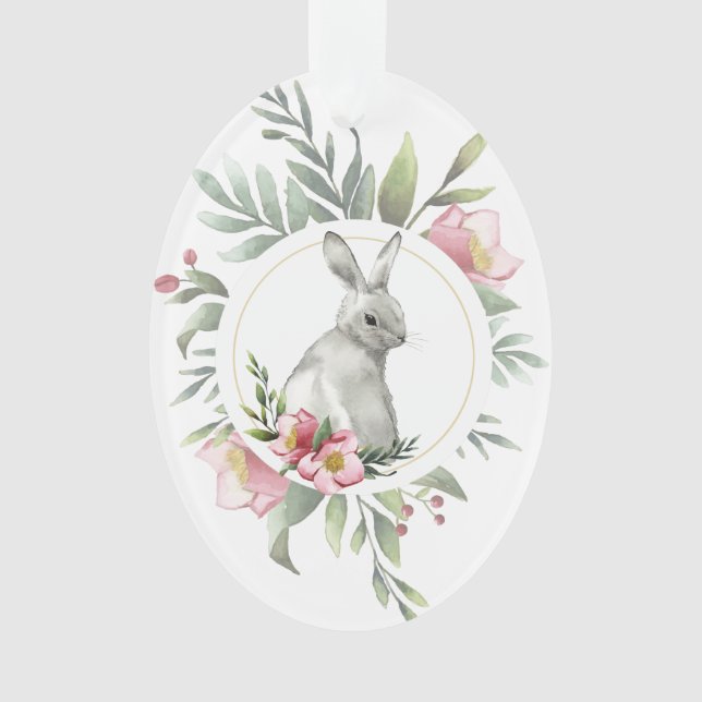 Ornamento Design Floral Bunny (Frente)