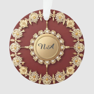 Ornamento Design Floral Dourado ornamentado