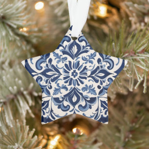 Ornamento Design para casa do antigo mosaico azul andaluz