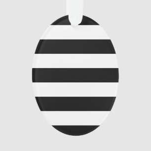 Ornamento Design preto e branco corajoso das listras
