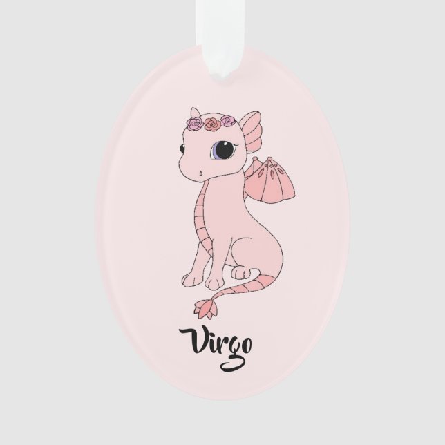 Ornamento design zodiac do Virgo Dragon (Frente)