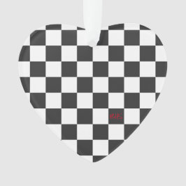 Ornamento Desktop Checkerboard INICIALMENTE Black White Fan 