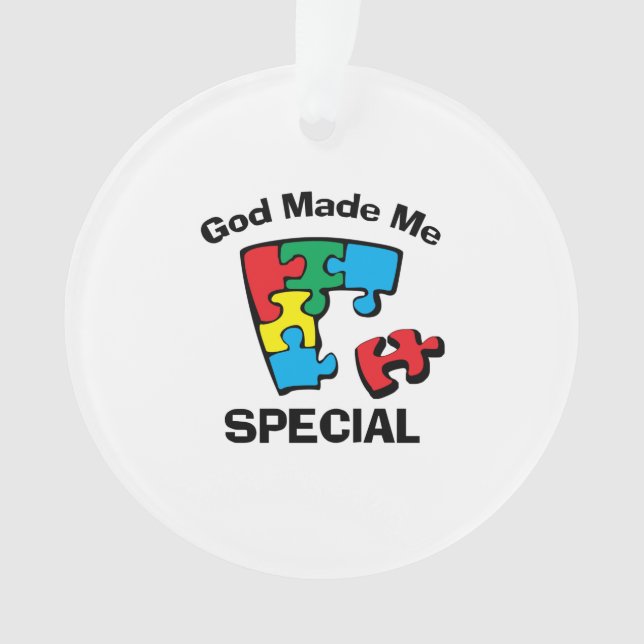 Ornamento Deus me fez especial (Frente)