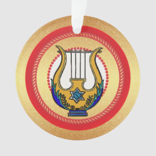 Ornamento Dia 13 Harp de Jesse Tree David