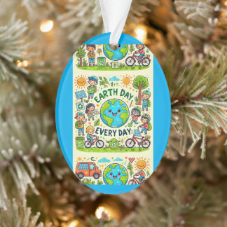 Ornamento Dia da Terra Todos os Dias