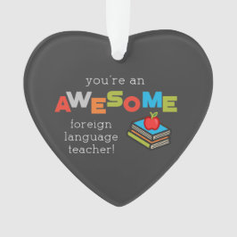 Ornamento Dia de Apreciação de Professores de Língua Estrang