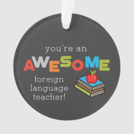 Ornamento Dia de Apreciação de Professores de Língua Estrang