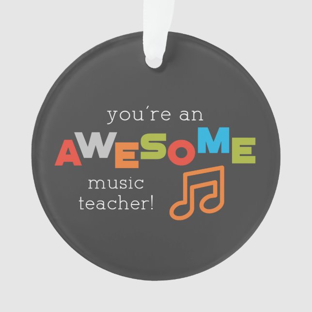 Ornamento Dia de Apreciação de Professores de Música, Incrív (Frente)