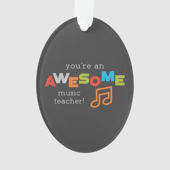 Ornamento Dia de Apreciação de Professores de Música, Incrív (Frente)