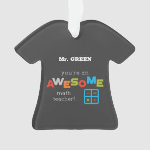 Ornamento Dia de Apreciação do Professor de Matemática, Incr