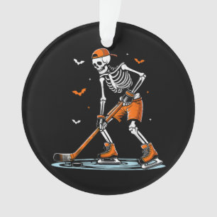 Ornamento Dia de as Bruxas engraçado do Skeleton Ice Hallowe