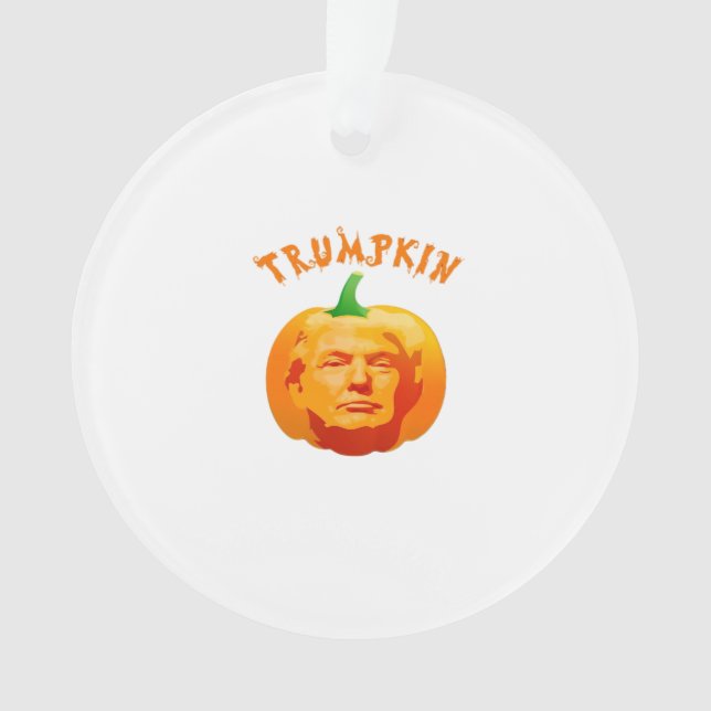 Ornamento Dia de as Bruxas engraçado Trumpkin - Spooky Parod (Frente)