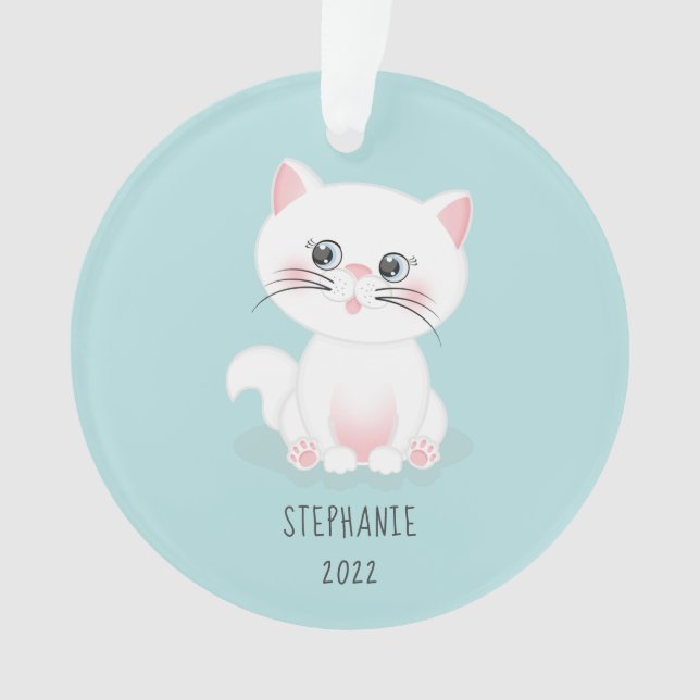Ornamento Dia do Purr-Fato de Gato (Frente)