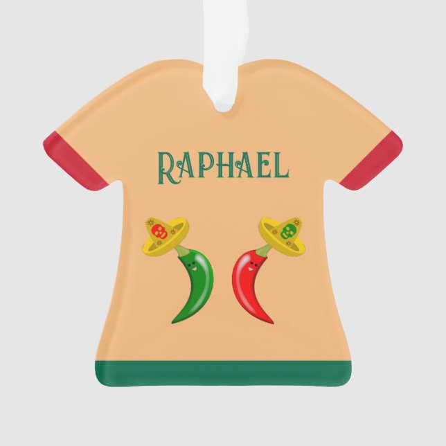 Ornamento Dia dos Mortos do Chile Nome Personalizado (Frente)