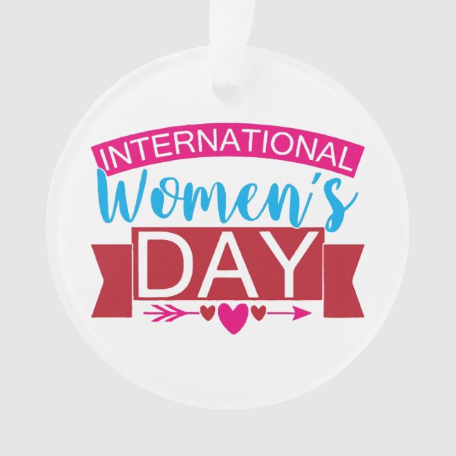 Ornamento Dia Internacional da Mulher (Frente)