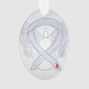 Ornamento Diabetes Sensibilização Ribbon Angel Ornament