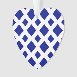 Ornamento Diamantes de marinho em Branco