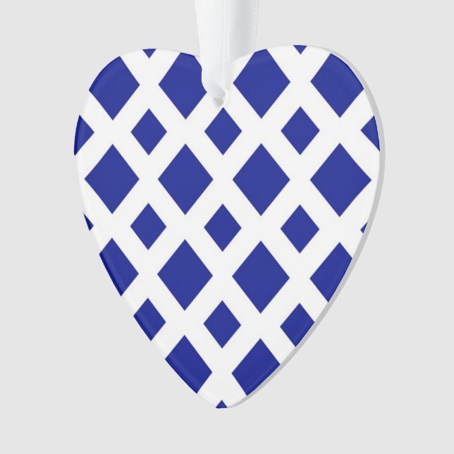 Ornamento Diamantes de marinho em Branco (Frente)