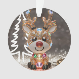 Ornamento Diamond Dazzling Rudolf: Uma Gema de Natal 3D