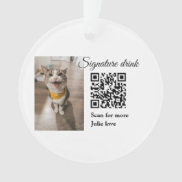 Ornamento Digitalização de bebida de assinatura Código QR ad