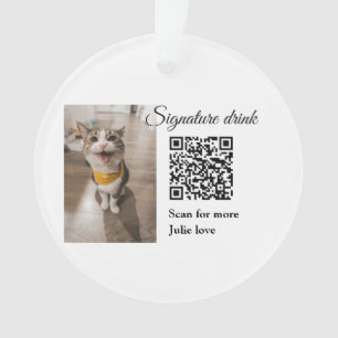 Ornamento Digitalização de bebida de assinatura Código QR ad