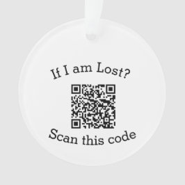 Ornamento Digitalize código QR perdido encontrado código do 
